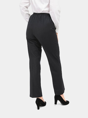 Goldner Regular Pleated Pants 'Martha' in Black