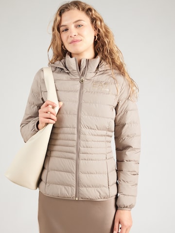 EA7 Emporio Armani Зимно яке в сиво: отпред