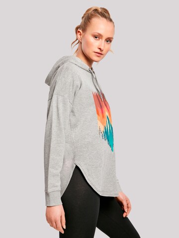 F4NT4STIC Sweatshirt 'Berg Sonnenuntergang Geometrisch' in Grijs