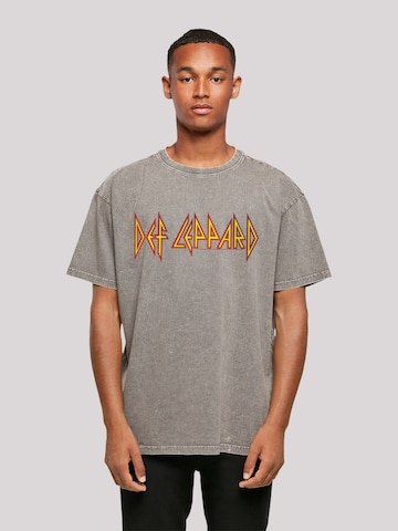 F4NT4STIC Shirt 'Def Leppard' in Grey: front