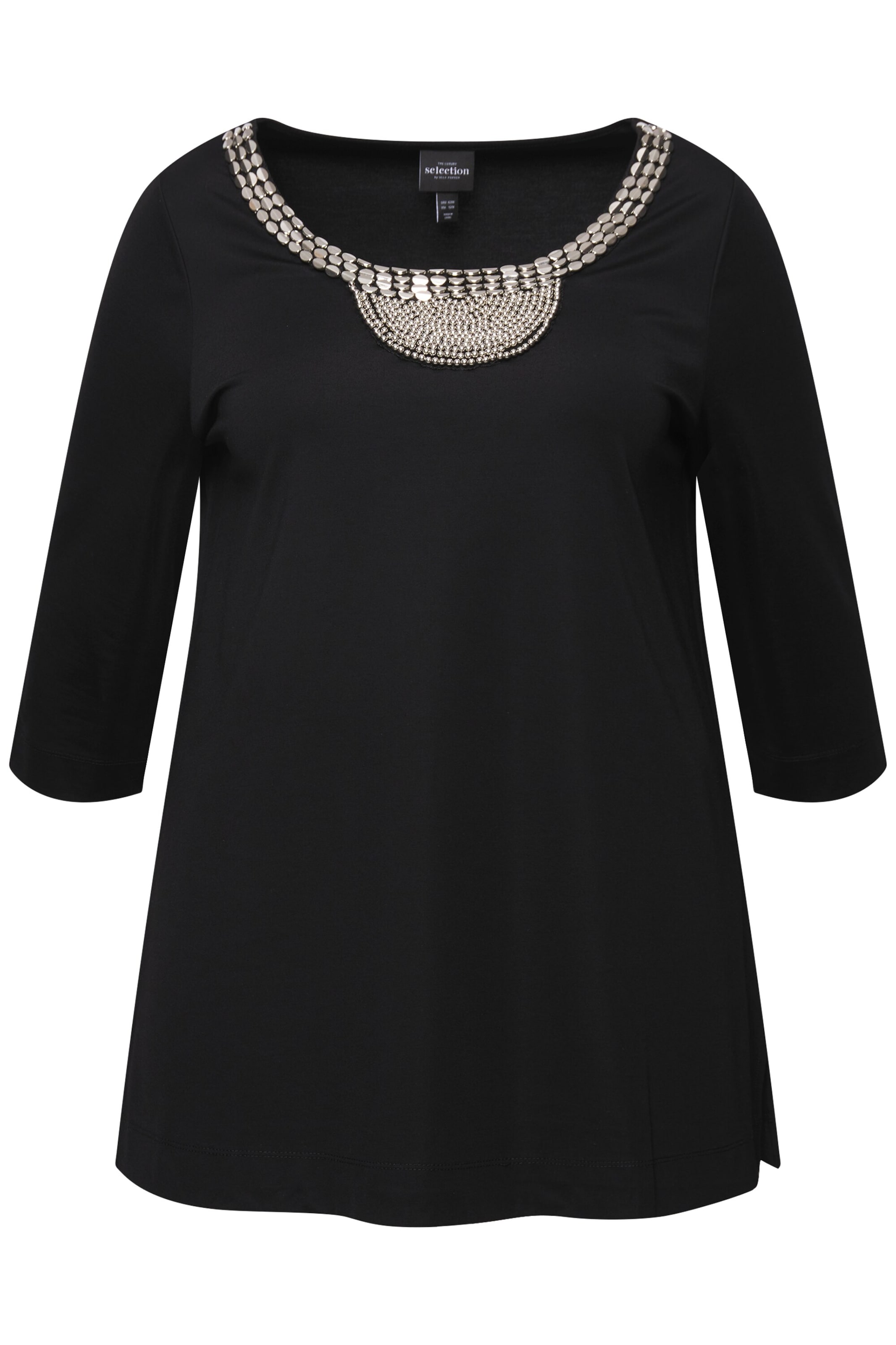 Ulla Popken Shirt in Schwarz: Vorderseite