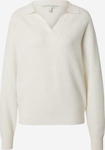 Pull-over QS en blanc : devant