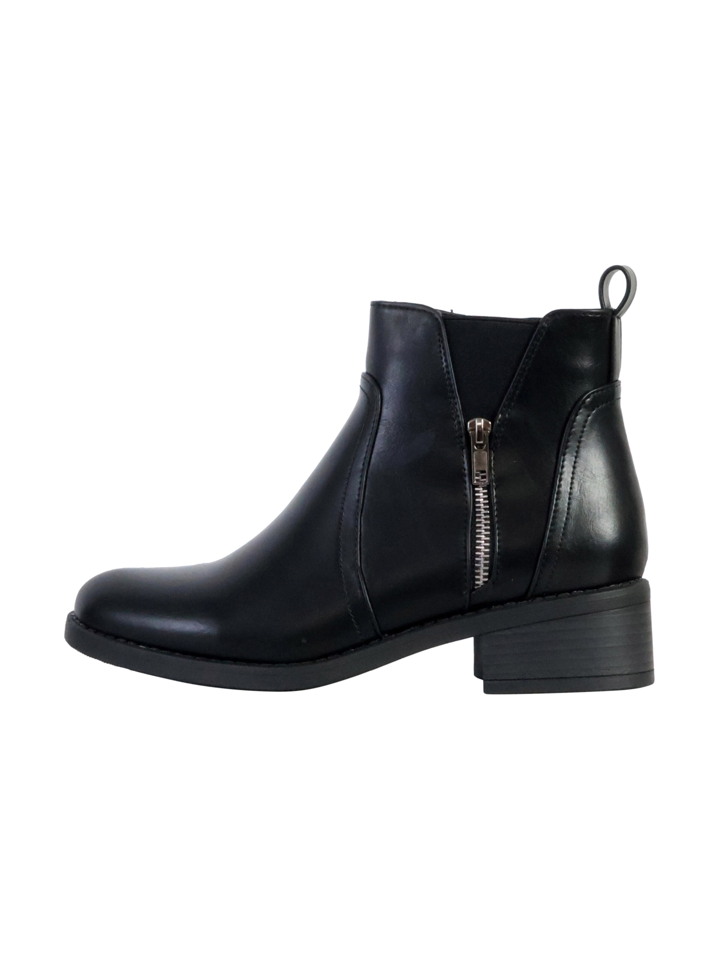The Divine Factory Booties 'Stiefelette mit Reißverschluss' in Black: front