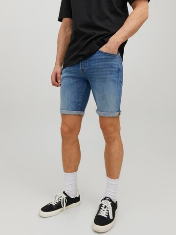 JACK & JONES Normální Džíny 'Rick' – modrá: přední strana