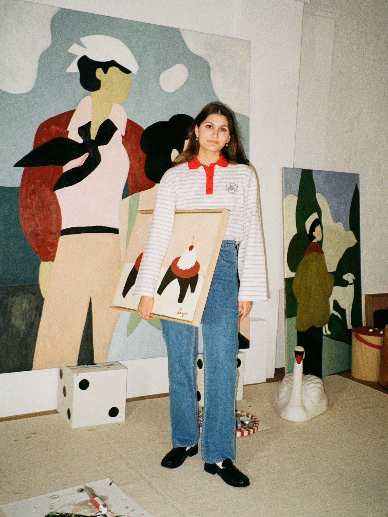 EDITED Produkte Poloshirt 'Elodie' blau