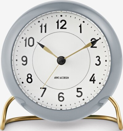 Arne Jacobsen Standuhr in gold / grau / weiß, Produktansicht