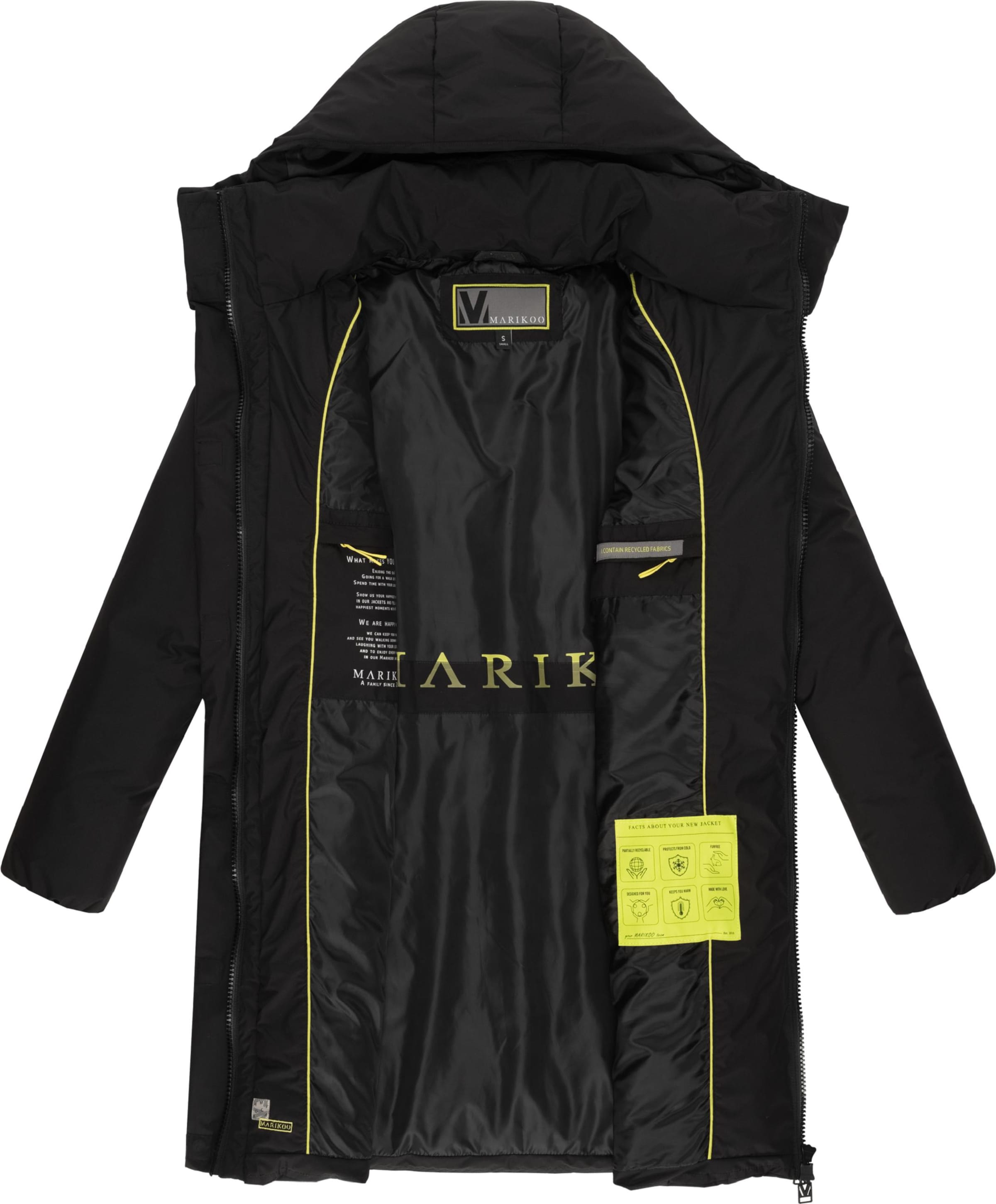 MARIKOO Winter coat 'Nanami 16' in Black