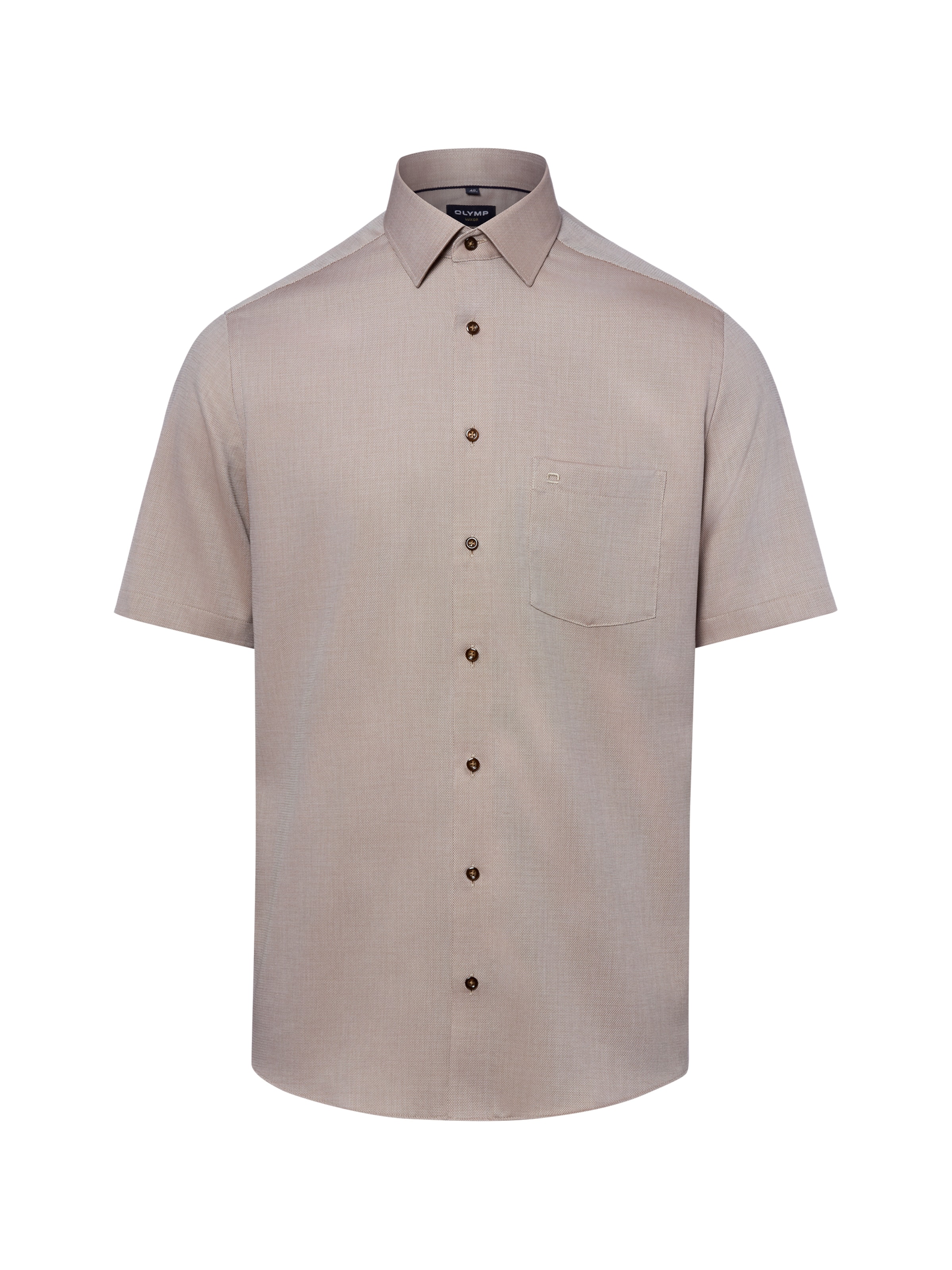 OLYMP Regular Fit Hemd in Beige: Vorderseite