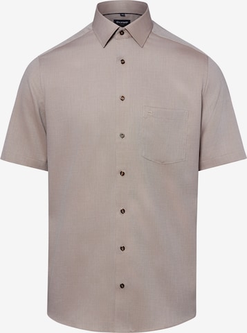 OLYMP Regular Fit Hemd in Beige: Vorderseite