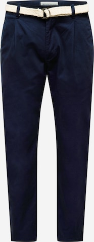 TOM TAILOR DENIM Pleat-Front Pants in Blue: front