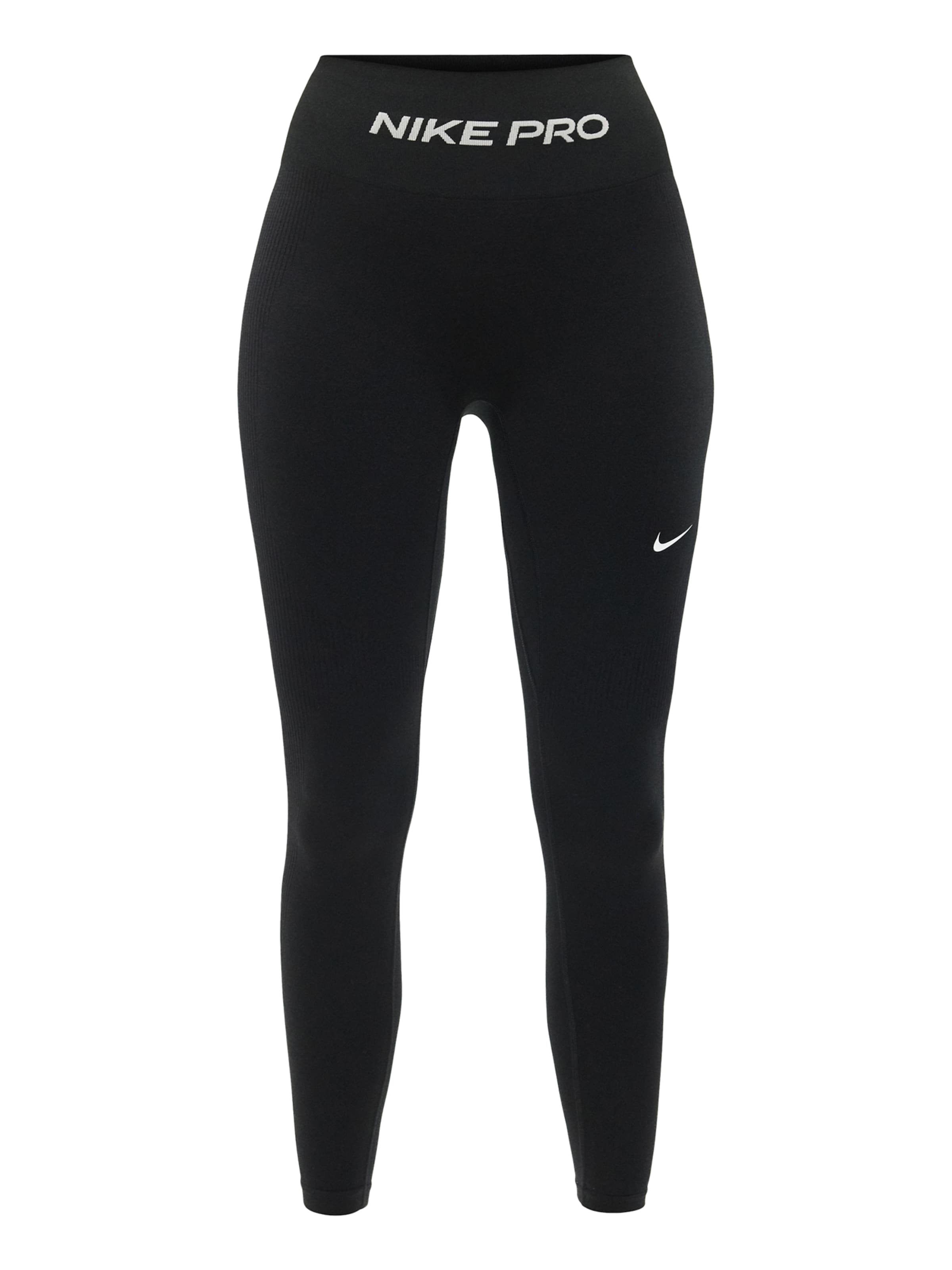 NIKE Skinny Spodnie sportowe 'Nike Pro' w kolorze czarny: przód