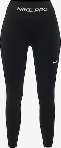 NIKE Skinny Spodnie sportowe 'Nike Pro' w kolorze czarny: przód
