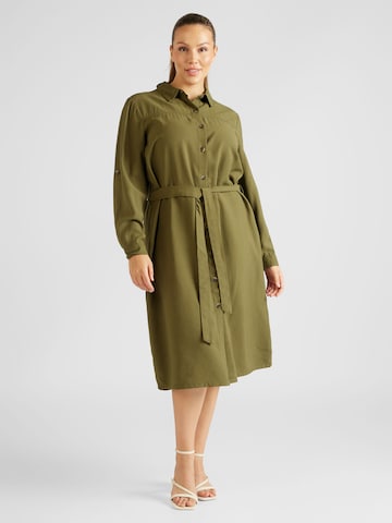 ONLY Carmakoma Shirt Dress 'NABI' in Green: front