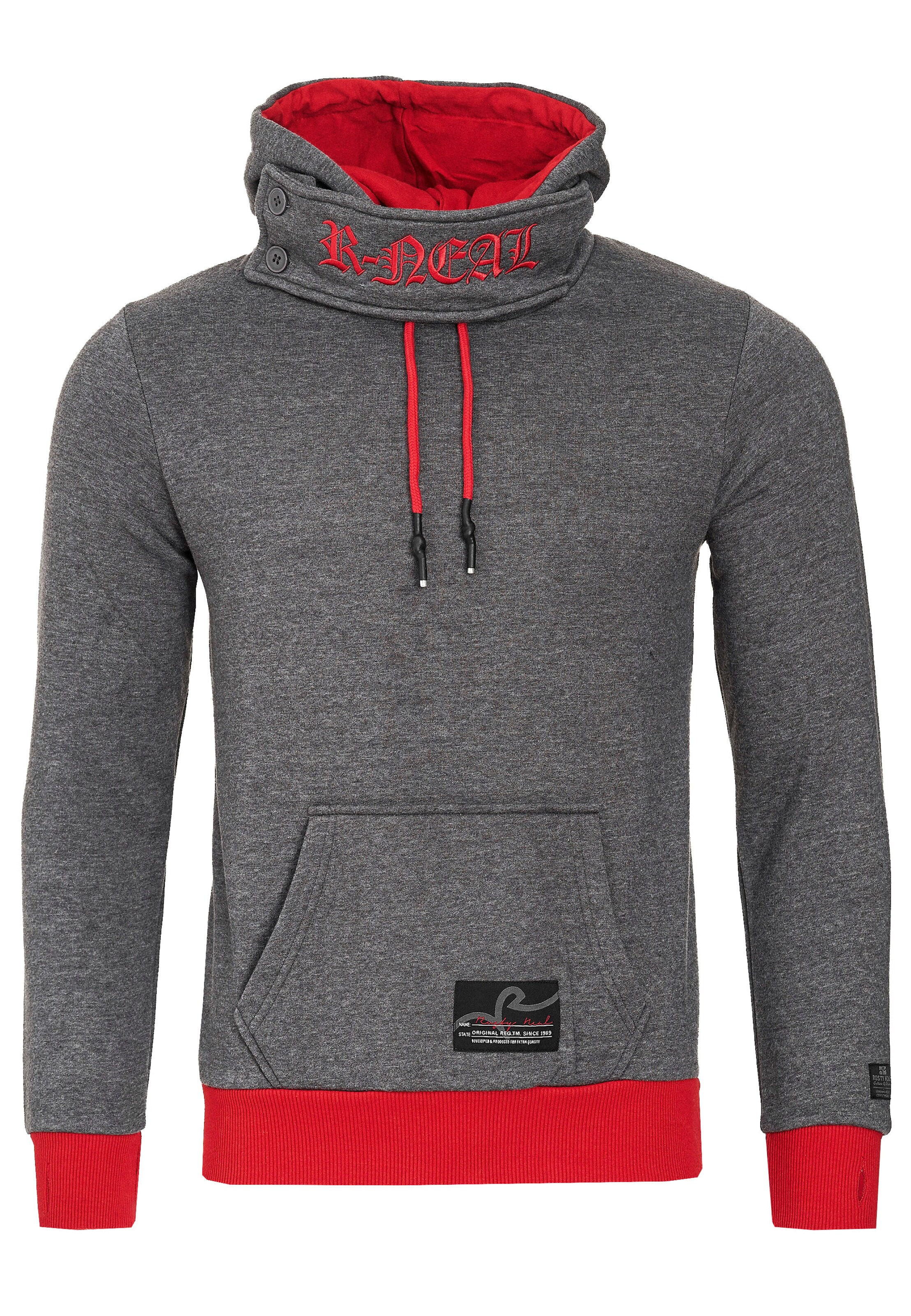Sweat-shirt Rusty Neal en gris : devant