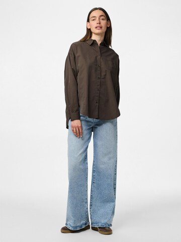 PIECES Bluse 'PCFemme' in Braun