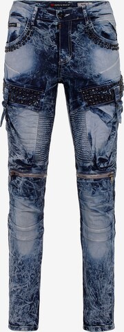 CIPO & BAXX Cargojeans 'Sunburst' in Blauw: voorkant