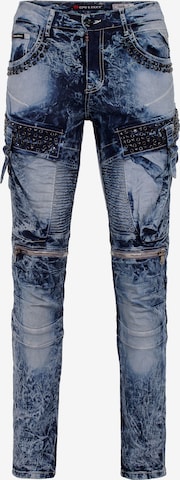 CIPO & BAXX Cargo Jeans 'Sunburst' in Blue: front