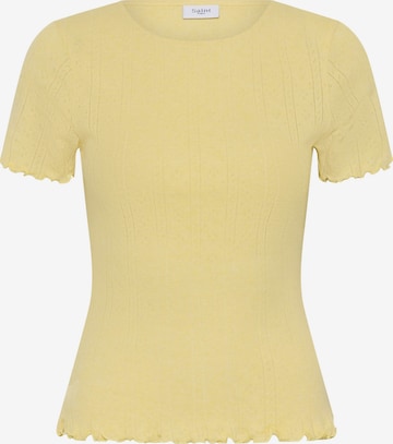 SAINT TROPEZ - Top 'SZGru' em amarelo: frente