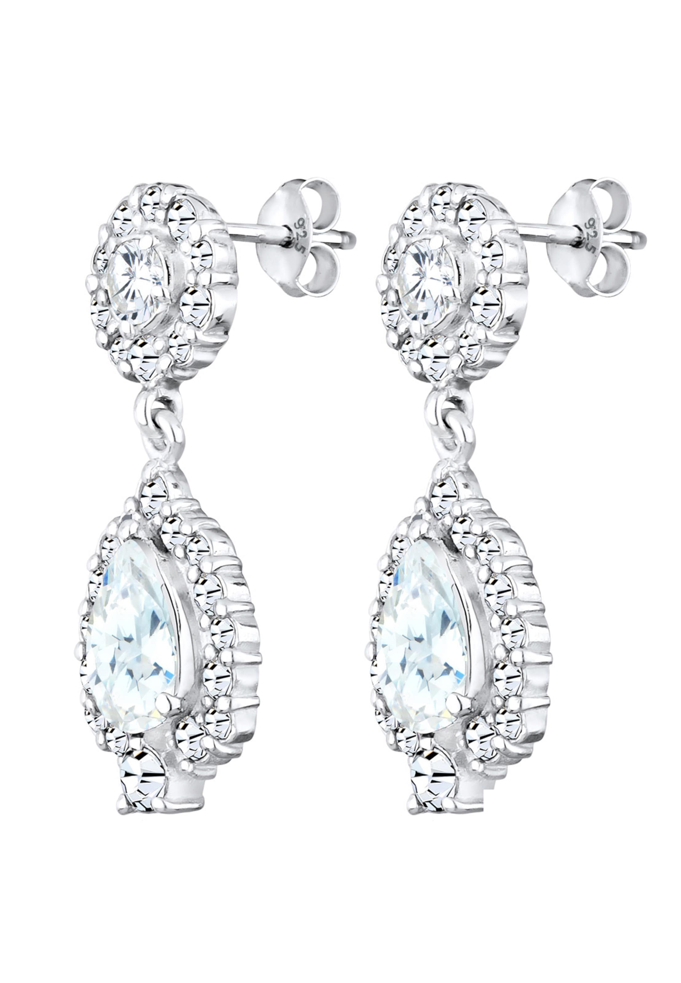 ELLI PREMIUM Ohrringe 'Elegant Funkelnd' in Silber