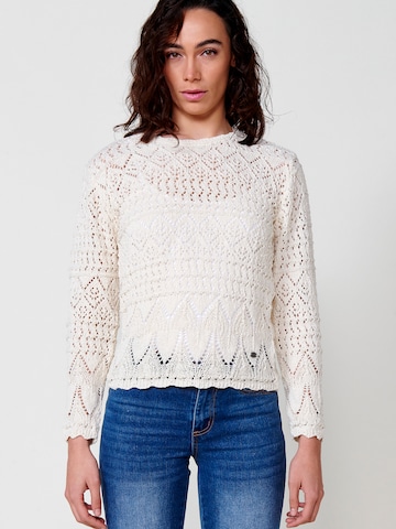 KOROSHI Sweater in White: front
