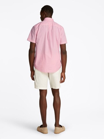 TOMMY HILFIGER Regular fit Button Up Shirt 'Flex' in Pink