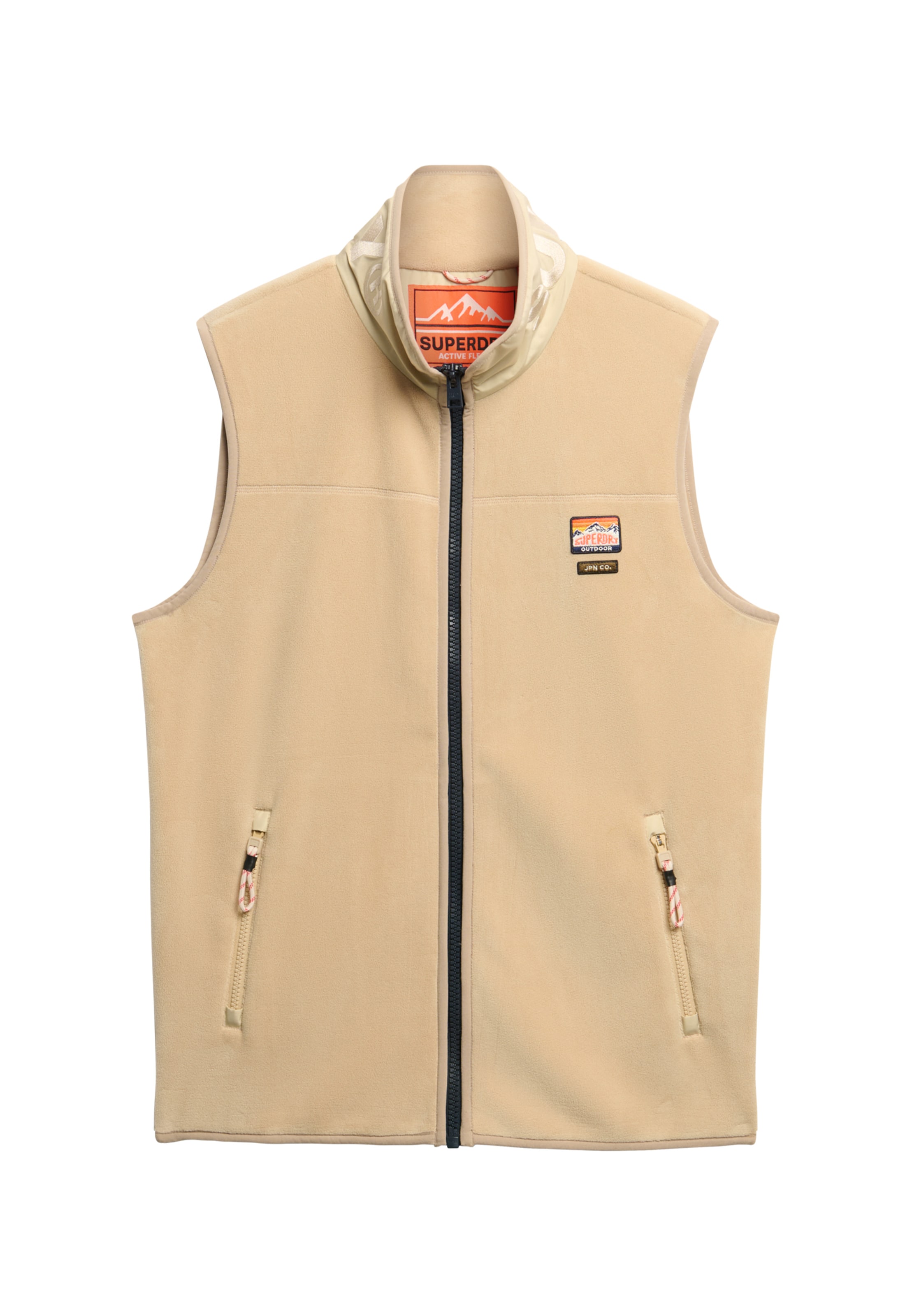 Gilet Superdry en beige : devant