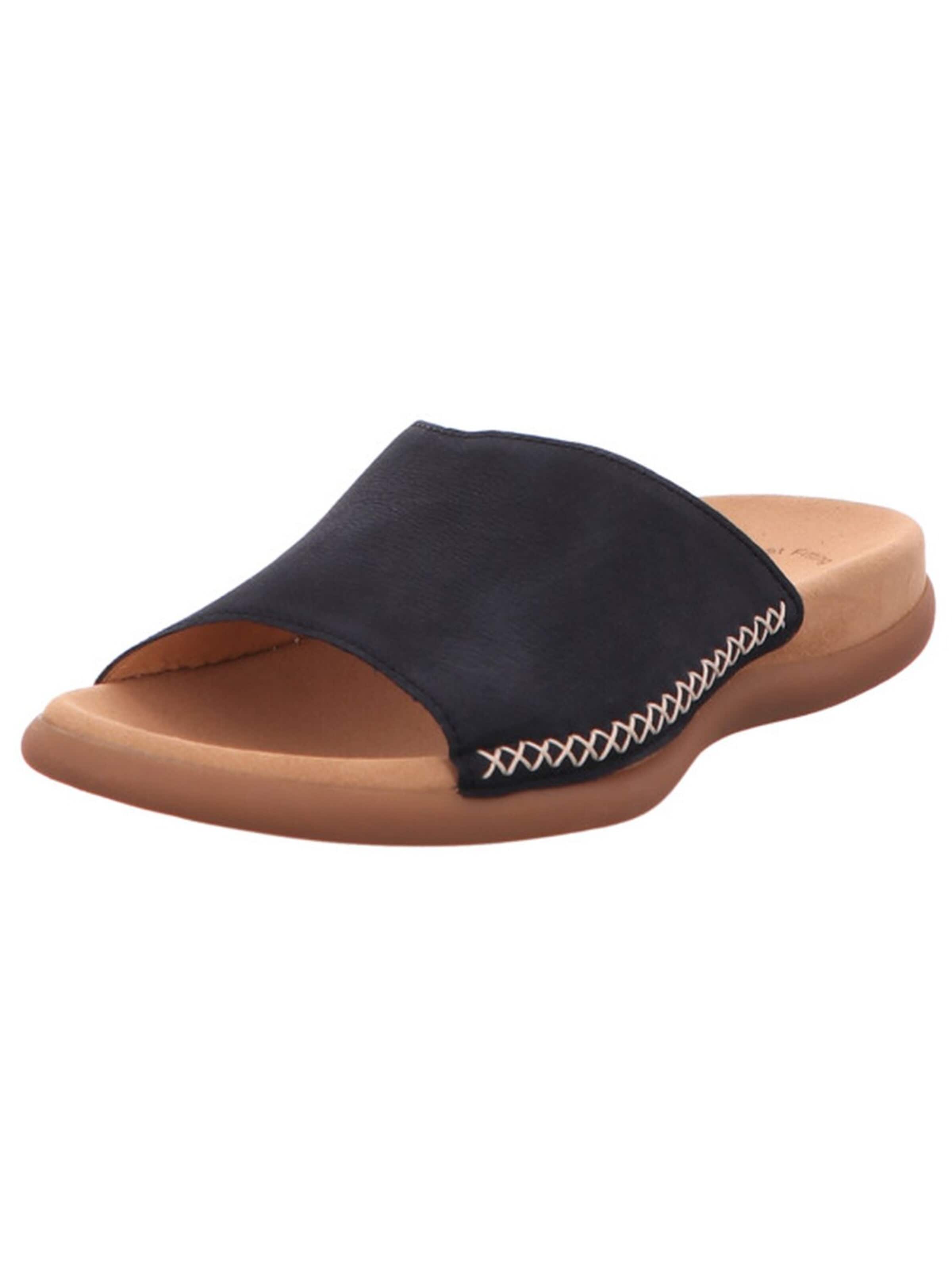 Mule 'Pantolette Damen 03.705.16 Echtleder in blau' GABOR en bleu : devant
