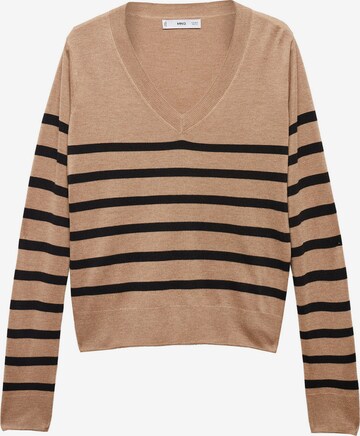 MANGO Sweater 'LUCCAVR' in Brown: front