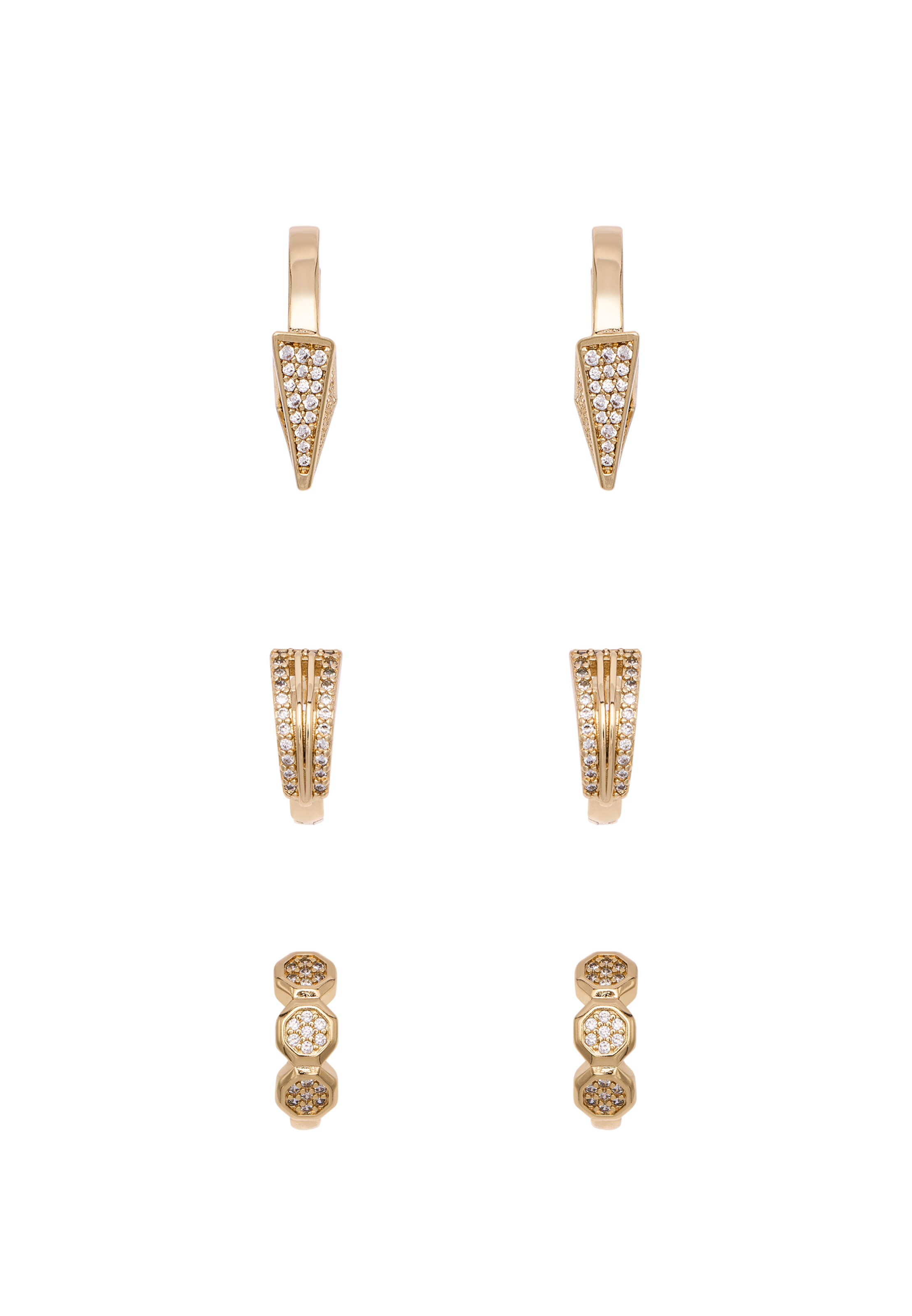 Usha - Pendientes en oro: frente