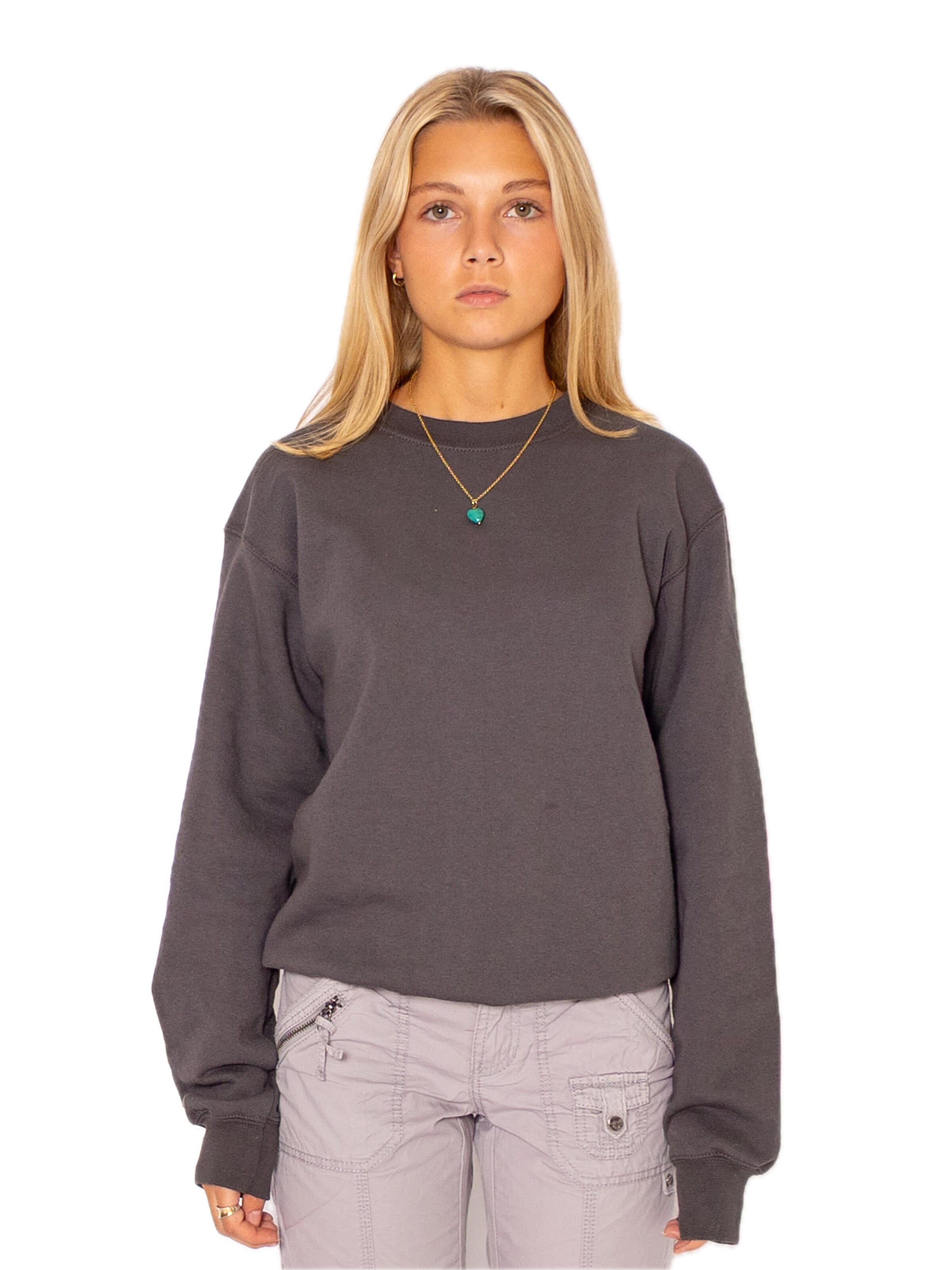 Felpa 'Crewneck sweatshirt' di FRUIT OF THE LOOM in grigio