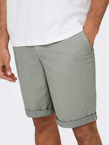 Only & Sons - regular Pantalón chino 'Peter' en gris