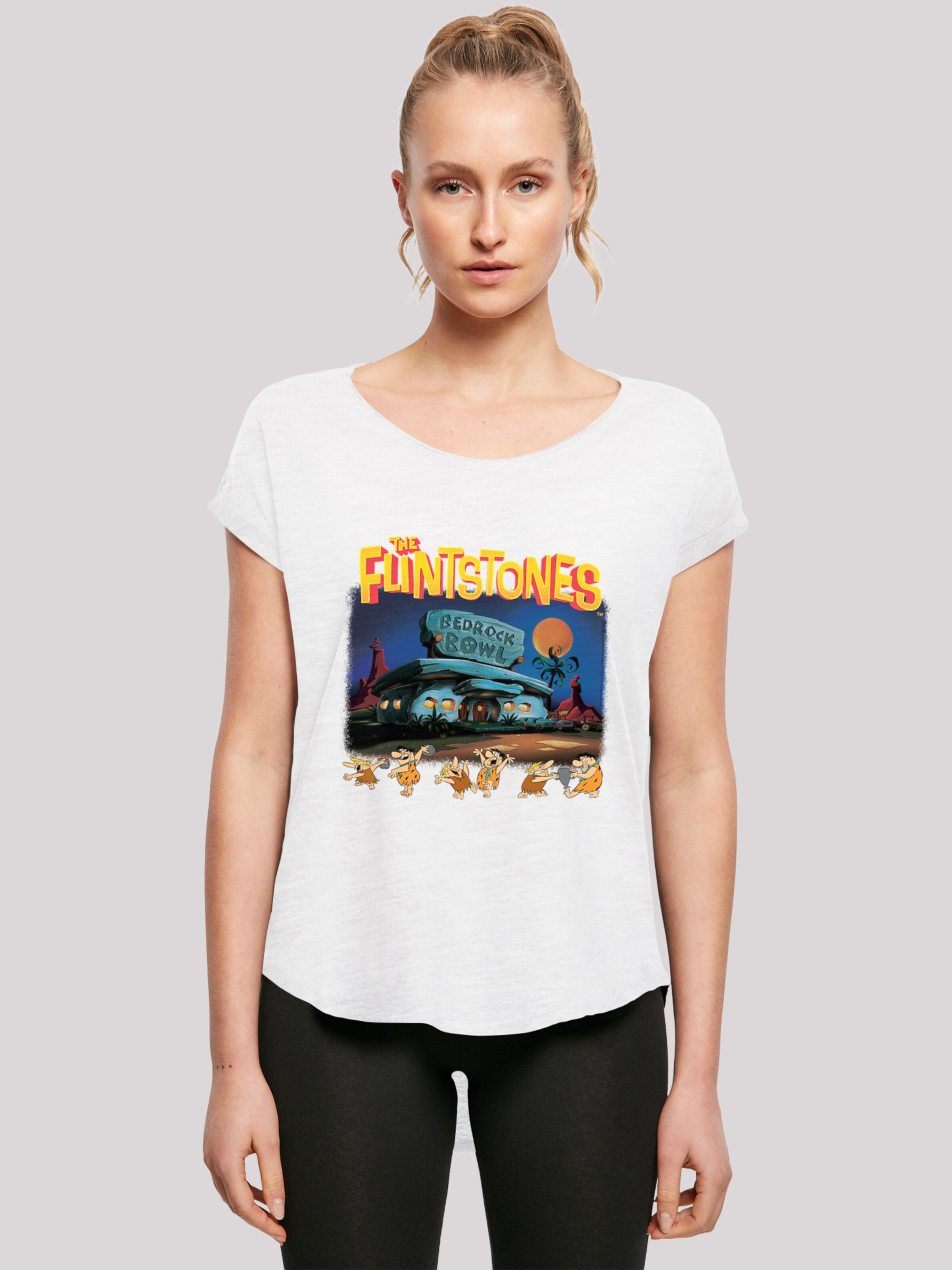 Frauen Shirts & Tops F4NT4STIC Shirt 'Die Familie Feuerstein' in Weiß - HT31747 Frauen Shirts & Tops F4NT4STIC Shirt 'Die Familie Feuerstein' in Weiß - HT31747
