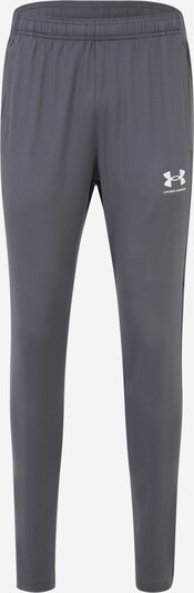 UNDER ARMOUR Workout Pants 'Challenger ' in Dark grey / White, Item view