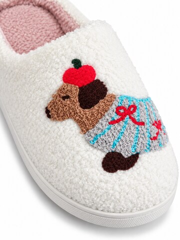 NEXORA Slippers 'Dackel Apfel' in White