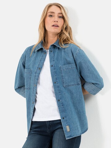 CAMEL ACTIVE Denim-Bluse aus Bio-Baumwolle in Blau