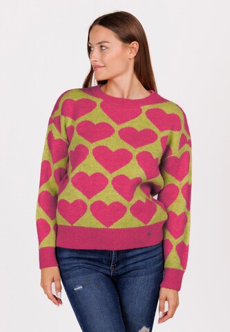 Key Largo Pullover 'Beat' in Pink: Vorderseite