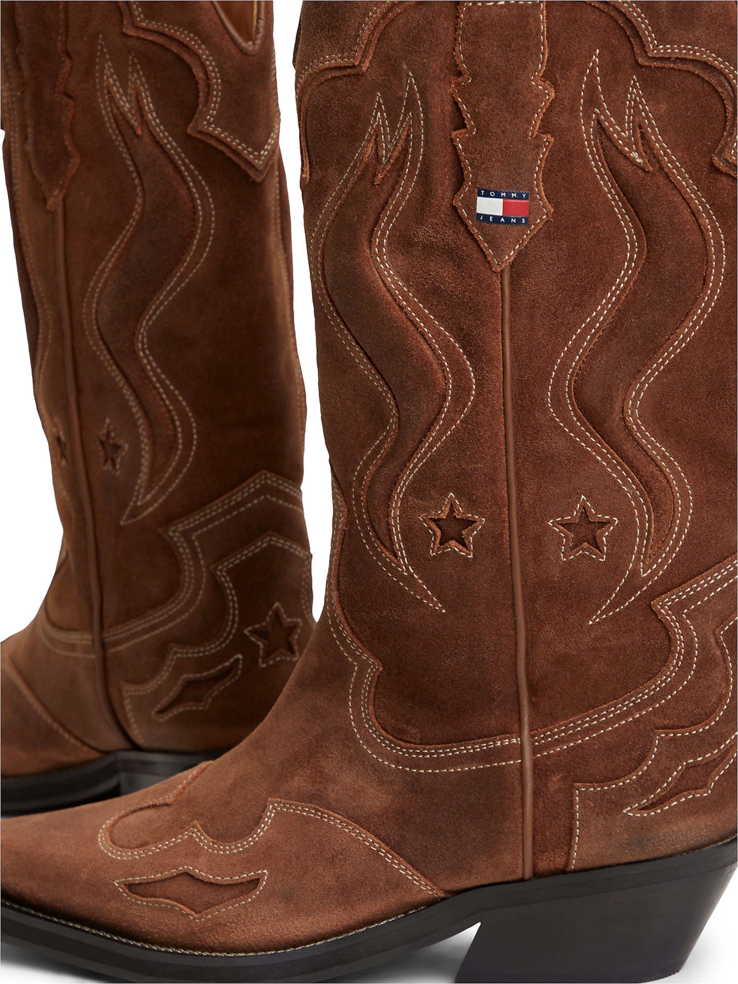Bottes de cowboy Tommy Jeans en marron
