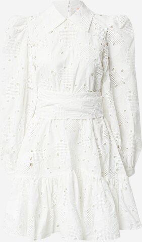 Custommade Shirt Dress 'Jasmia' in White: front