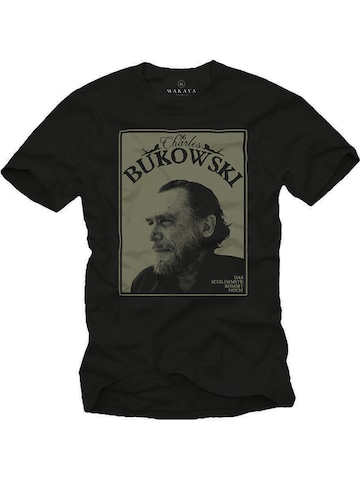 MAKAYA Shirt 'Das Schlimmste' in Black: front
