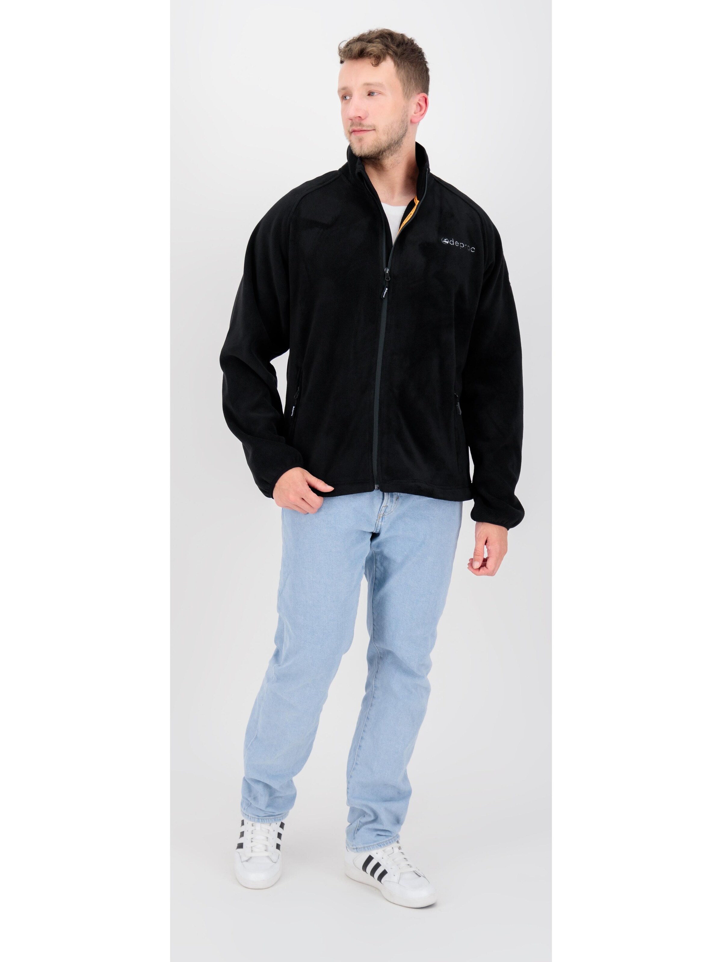 deproc Fleece Jacket 'WAWA BAY' in Black