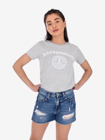 T-shirt AÉROPOSTALE en gris : devant