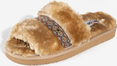 Minnetonka Sapato aberto 'London' em camelo / azul / castanho / laranja, Vista do produto