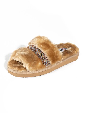 Zoccoletto 'London' di Minnetonka in marrone: frontale