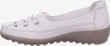 Gemini Classic Flats in White: front