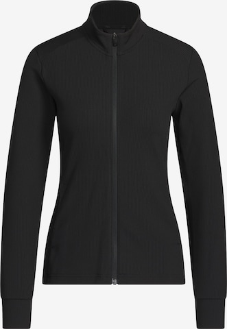ADIDAS PERFORMANCE Trainingsjack ' PERFORMANCE TEXTURE FULL ZIP JACKE ' in Zwart: voorkant