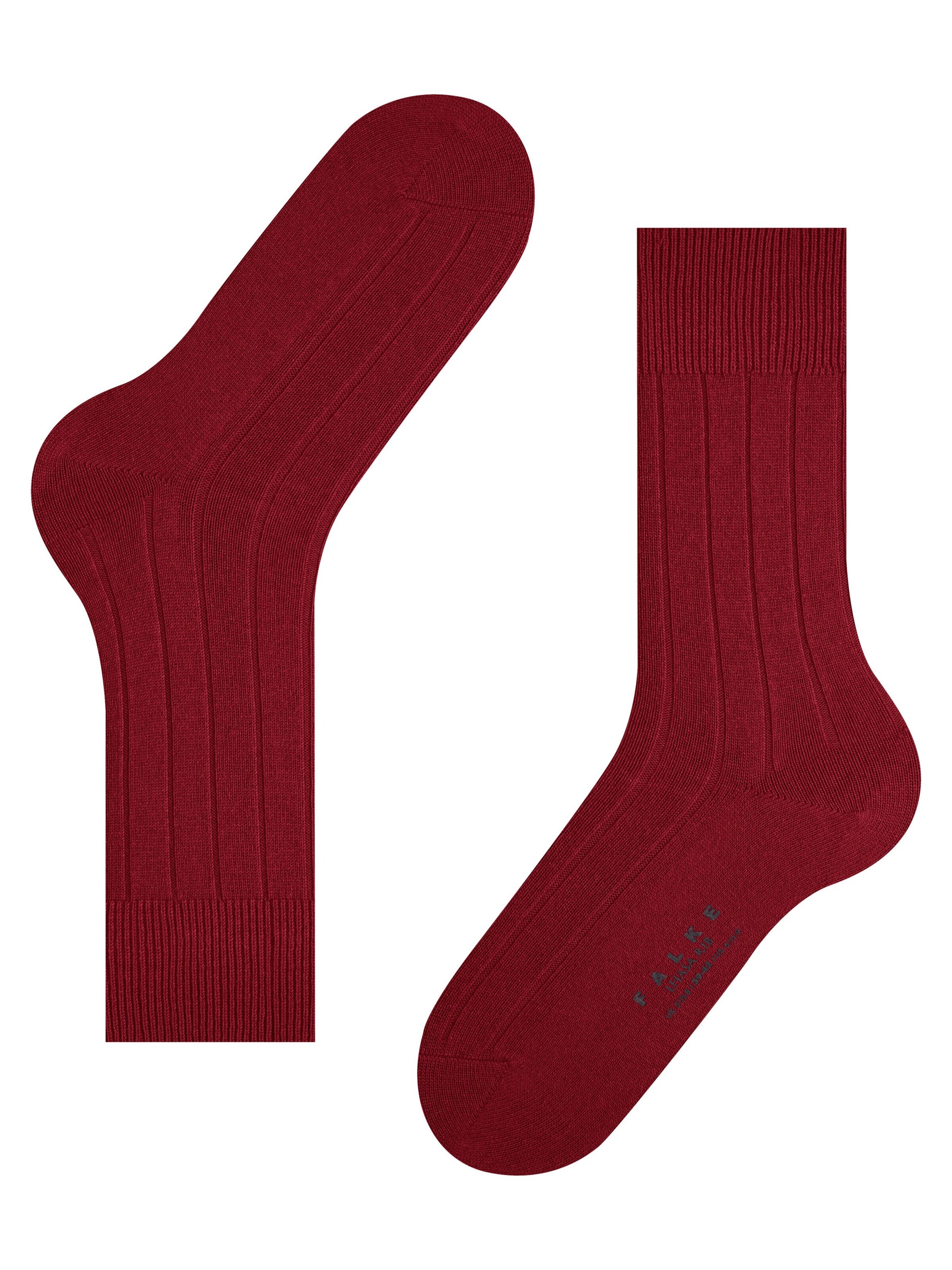 FALKE Socks 'Lhasa Rib' in Red