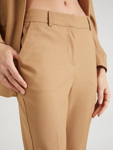 Soft Rebels Regular Pleated Pants 'Vilja' in Brown