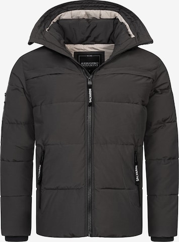 Alessandro Salvarini Winter Jacket in Grey: front