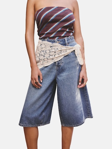 Next Wide Leg Shorts in Blau: Vorderseite