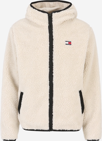 Veste en polaire Tommy Jeans en beige : devant